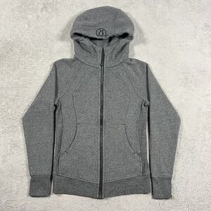 Lululemon Scuba Full Zip Hoodie Womens 4 Gray Sweatshirt Sweater